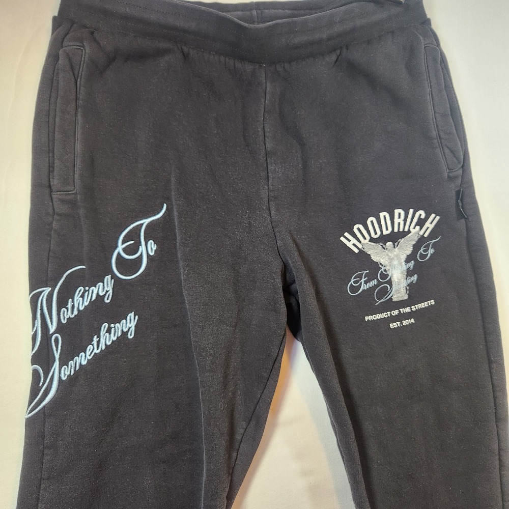 Hoodrich Mens Nothing To Something Graphic Fleece Joggers Medium Sweatpants